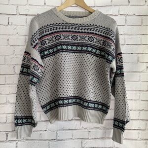 Vintage Cream Patterned Sweater